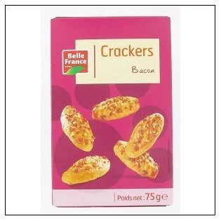 CRACKERS GOUT BACON 75G BELLE FRANCE 