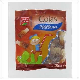 SAC.200G BOUTEILLES COLA CANDY BELLE FRANCE 