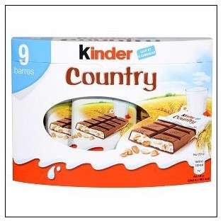 PACK 9 KINDER COUNTRY 211G  FERRERO 