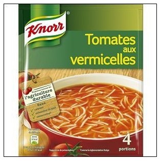 POTAGE TOMATE VERMICELLE DESHYDRATE 4 ASS.KNORR 