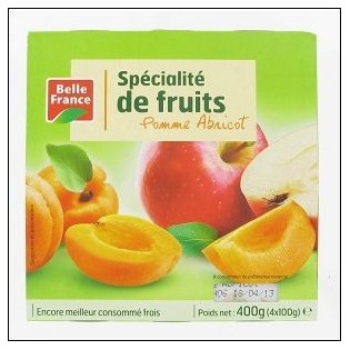 SPECIAL FRUIT POM/ABRICOT 4X100G BELLE FRANCE 