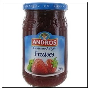 CONFITURE ALLEGEE FRAISE 350G ANDROS 