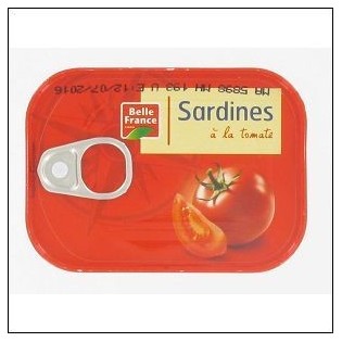 1/5 SARDINES A LA TOMATE 135G O.FACIL.BELLE FRANCE 