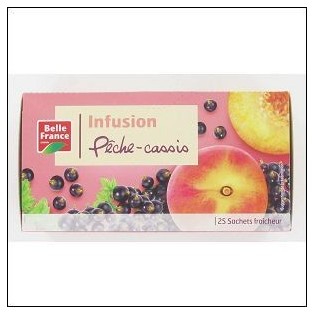 ETUI.25 INFUSIONS PECHES/ CASSIS BELLE FRANCE 