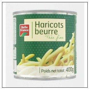1/2 HARICOTS BEURRE TRES- FINS O.F BELLE FRANCE 