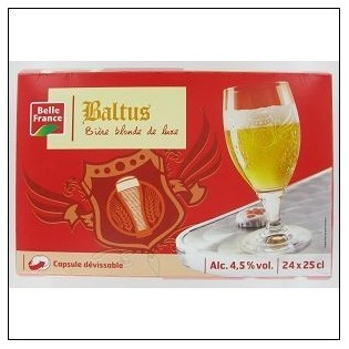 PACK 24X25CL BIERE BLONDE LUXE BELLE FRANCE 4,5° 