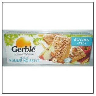 BISCUITS POMME/NOISETTES 230G GERBLE 
