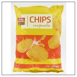 SACH.ALU CHIPS CRAQUANTES 150G BELLE FRANCE 