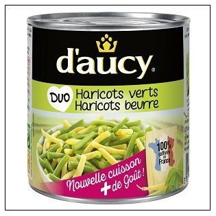 1/2 DUO HARICOTS VERTS &HARICOTS BEURRE D'AUCY 
