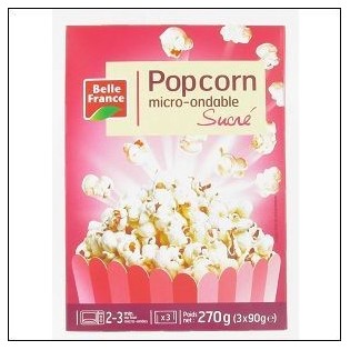 Popcorn micro-ondes salé 3*90g