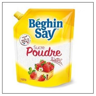 DOYPACK 750G SUCRE POUDRE BLANC BEGHIN SAY 