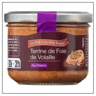 TERRINE FOIE VOLAILLE 180 DELICES BELLE FRANCE 