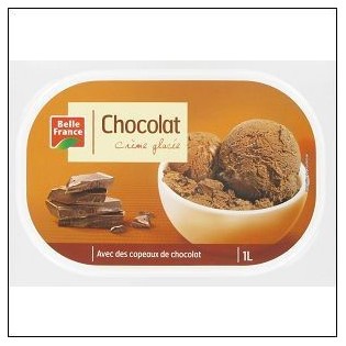 BAC LIT.GLACE CHOCOLAT ET COPEAUX CHOCOLAT B.FRANCE 