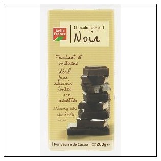 Tablette de Chocolat Noir Pâtissier 52% 200g
