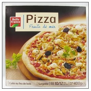 PIZZA FRUITS DE MER FEU DE BOIS 400G BELLE FRANCE 