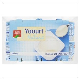 YAOURT NATURE 16 X 125 G BELLE FRANCE 